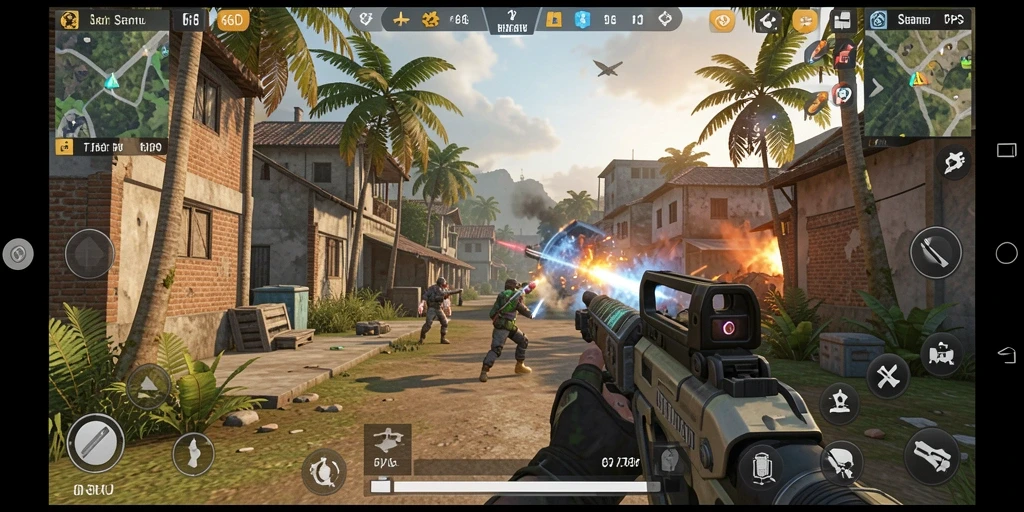 Gameplay mendebarkan dalam 66D dengan aksi tembak-menembak.