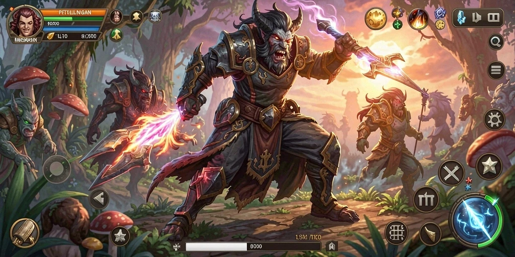 Screenshot 8180 menampilkan aksi pertarungan RPG yang mendebarkan.