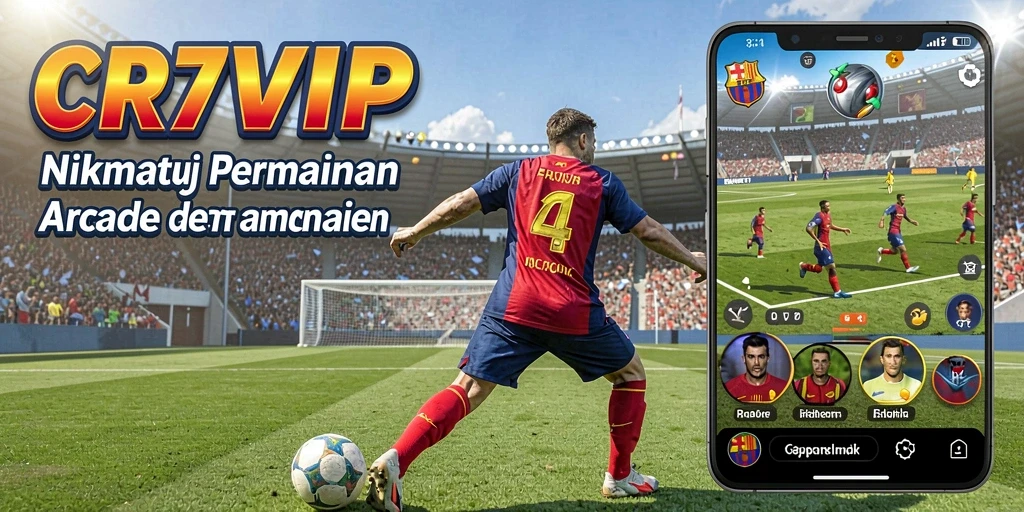 Tangkapan layar utama CR7VIP menunjukkan aksi seru dalam permainan Arcade.