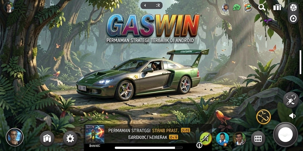 Screenshot GASWIN menampilkan pertempuran strategi penuh aksi.