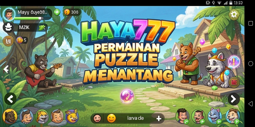 Tangkapan layar utama HAYA777 menunjukkan gameplay Puzzle yang menantang.