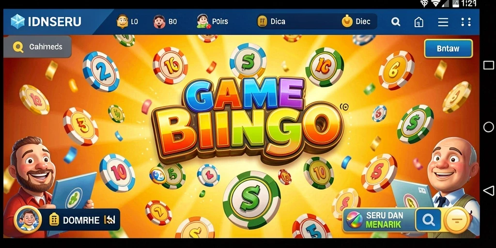 Tampilan gameplay Bingo yang seru dan interaktif.