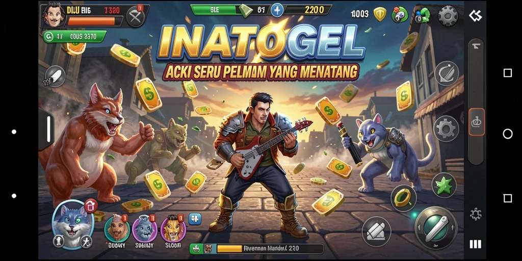Tampilan gameplay seru dalam INATOGEL dengan aksi mendebarkan.
