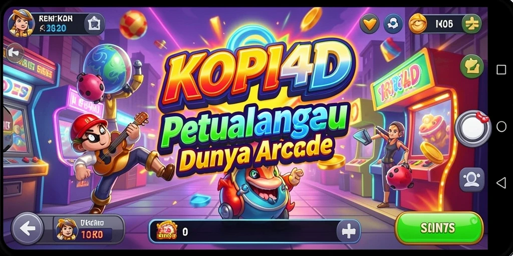 Tampilan gameplay KOPI4D yang menggembirakan dan penuh warna.