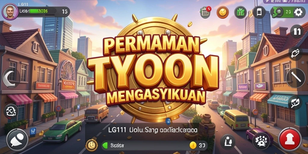 Tampilan permainan LG111 yang menarik saat mengelola bisnis.