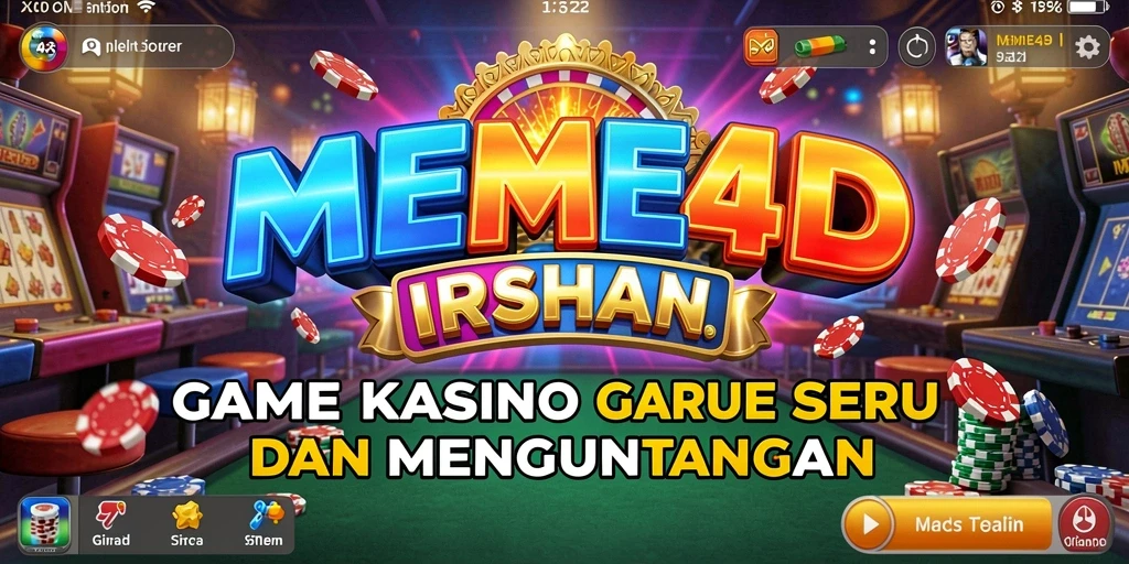 Tampilan screenshot gameplay Kasino dari MEME4D yang menampilkan suasana seru.