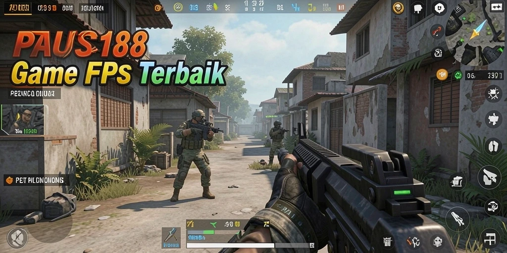 Screenshot menunjukkan intensitas pertempuran di PAUS188 dengan grafis menawan.