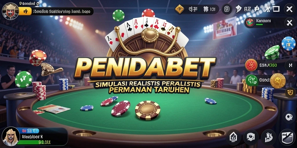 Tampilan utama dari gameplay simulasi taruhan PENIDABET.