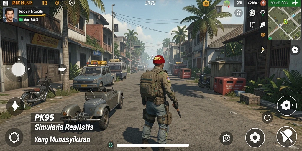 Tampilan gameplay PK95 yang imersif dan menarik.