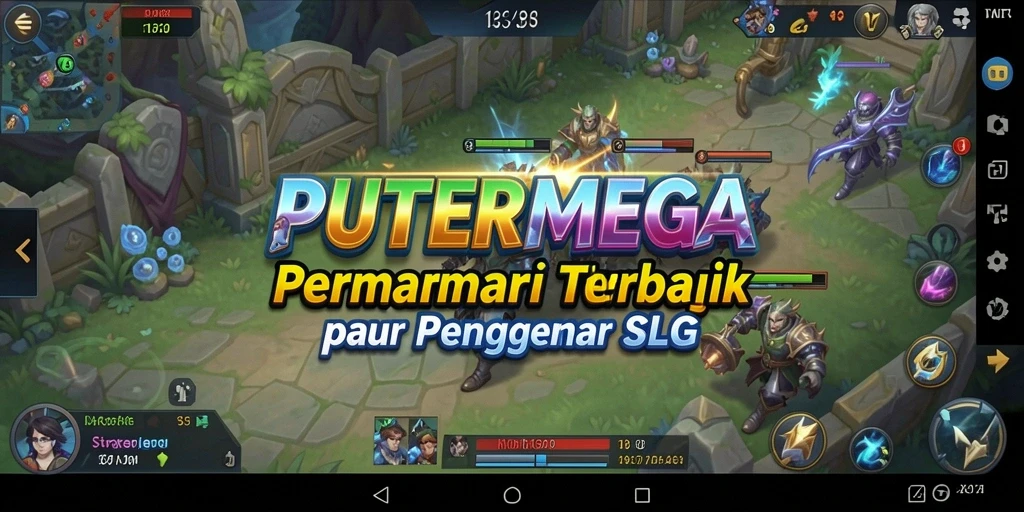 Screenshot utama PUTERMEGA menampilkan aksi seru permainan SLG.