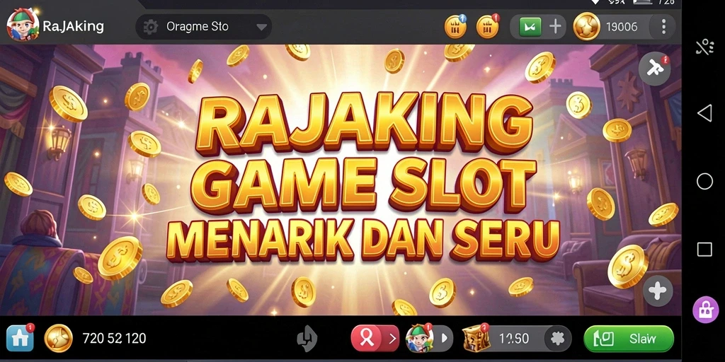 Tampilan gameplay seru dari RAJAKING yang penuh kejutan.