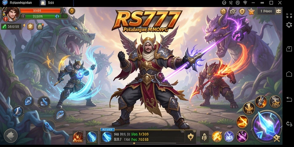 Tampilan gameplay epik dalam dunia RS777 yang penuh petualangan.