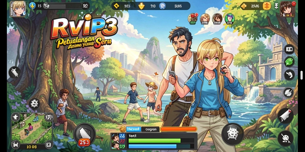 Gameplay seru dari RVIP3 dengan karakter anime yang menarik.