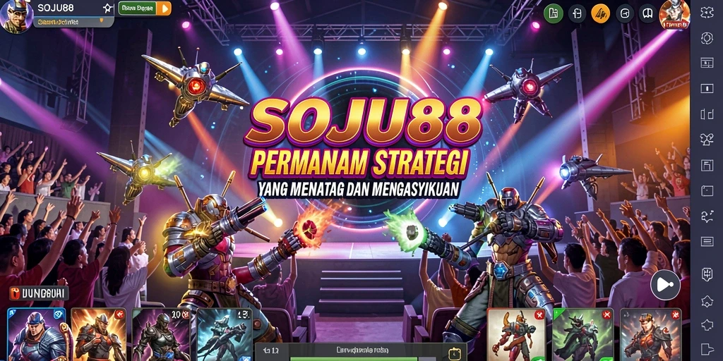 Tampilan gameplay menarik dari SOJU88 dalam mengatur strategi.