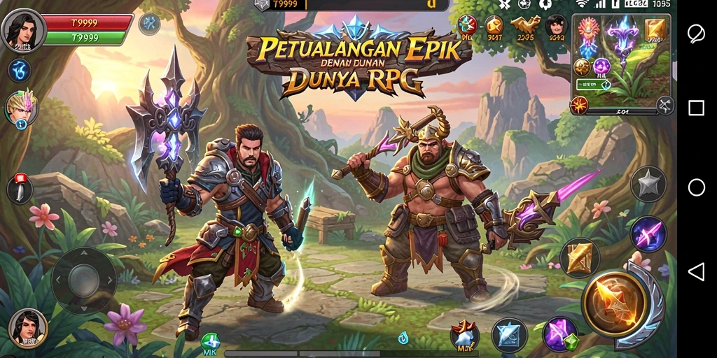 Tangkapan layar yang menampilkan aksi pertempuran mendebarkan dalam T9999.